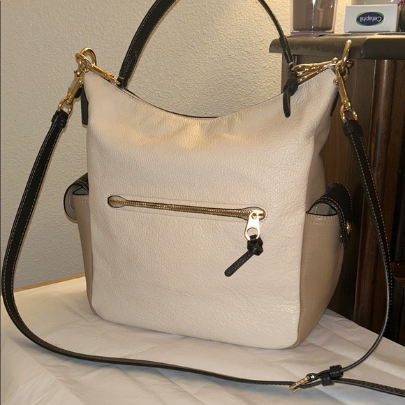 COACH Penny Shoulder Bag Chalk Multi Colorblock Refined Pebble Leather. - Picture 3 of 16